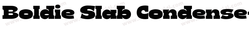 Boldie Slab Condense字体转换
